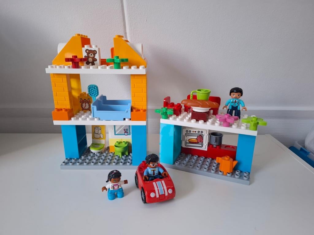 Lego Duplo Familiehuis met auto en figuren 10835, Ophalen of Verzenden, Gebruikt, Complete set, Duplo