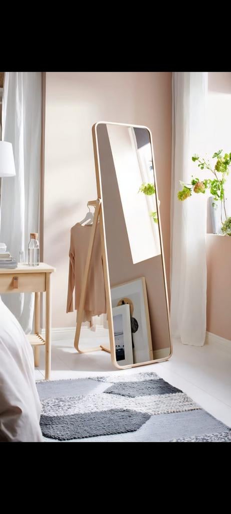 Staande spiegel, essen, 52x167 cm, Huis en Inrichting, Woonaccessoires | Spiegels, Zo goed als nieuw, Minder dan 50 cm, 150 tot 200 cm