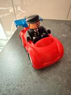Lego Vintage Duplo rode auto met poppetje met stropdas snor, Ophalen, Gebruikt, Losse stenen, Duplo