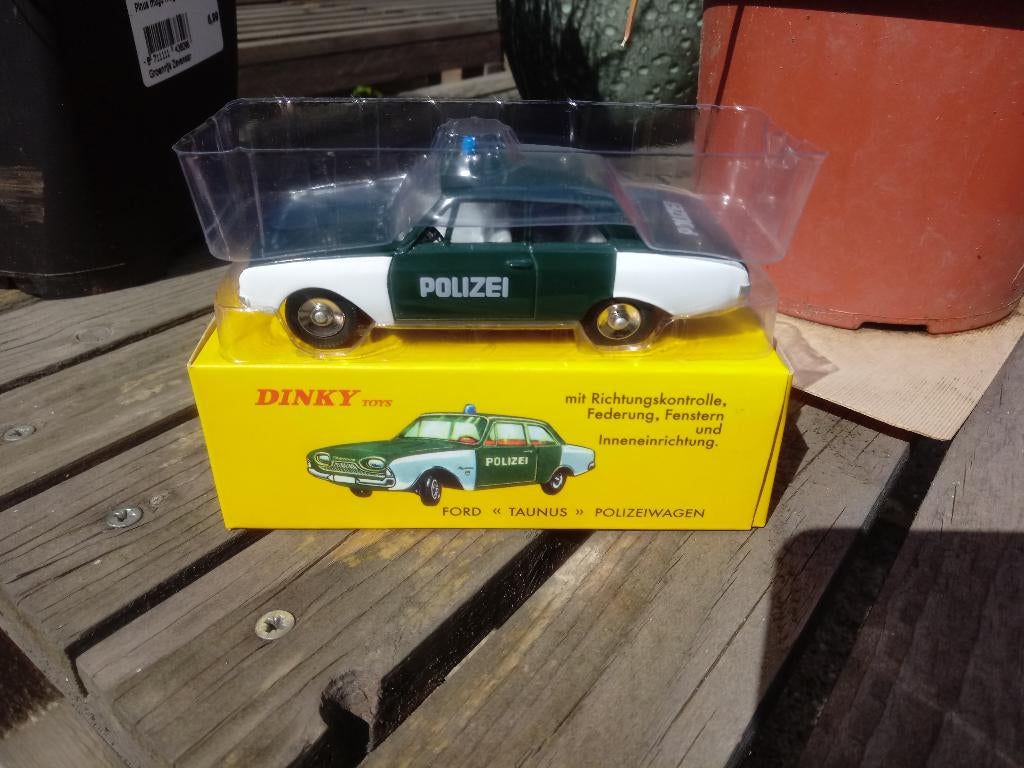 Ford Taunus Polizei Dinky Toys/ Atlas, Hobby en Vrije tijd, Modelauto's | 1:43, Ophalen, Nieuw, Auto, Dinky Toys