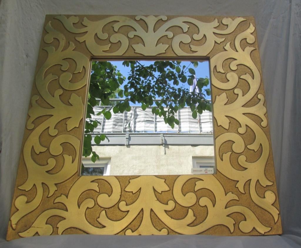 Decoratieve Gouden Design Spiegel de Kunudt 68x 68, Ophalen, Gebruikt, Vierkant, Minder dan 100 cm