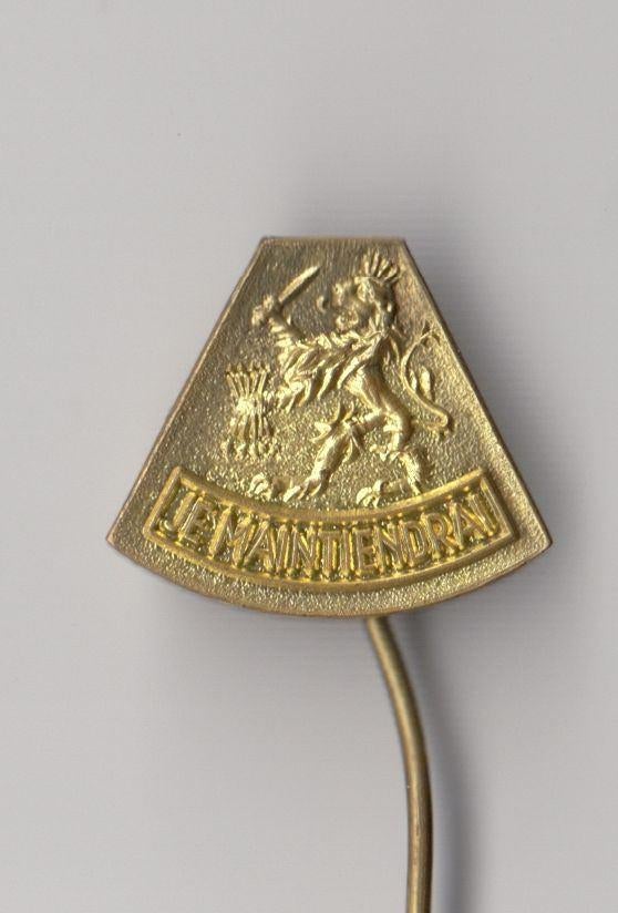 Je Maintiendrai Nederlandse Leeuw speldje, Verzamelen, Niet vindbaar, Niet vindbaar, Nederland, Embleem of Badge