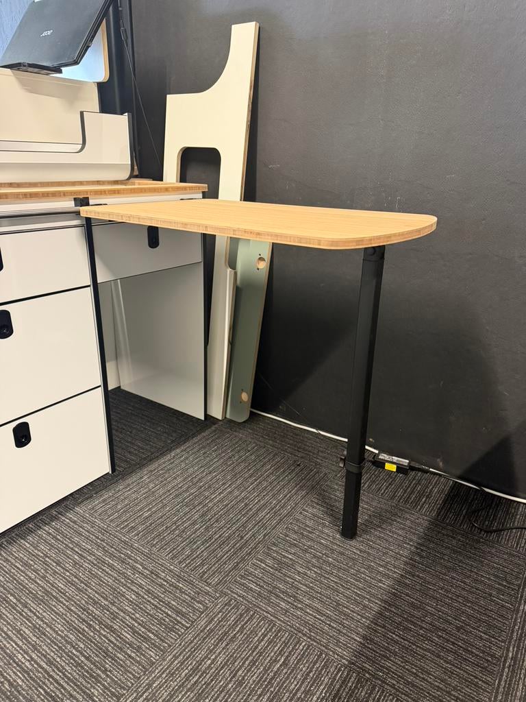 In hoogte verstelbate tafelpoot Zwart en Grijs, Ophalen, Nieuw