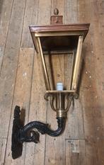 Zeer mooie grote buitenlamp antiek top model messing / koper, Ophalen, Wandlamp, Netvoeding, 50 tot 250 watt