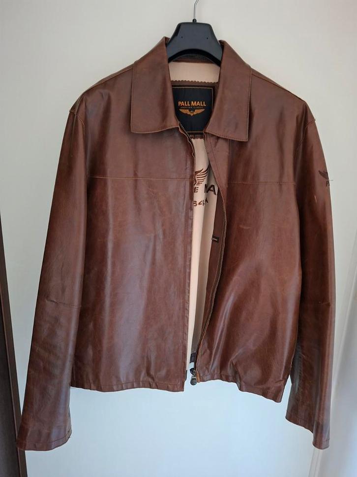 Pall Mall Leren Jasje XXL - Bruin, Kleding | Heren, Jassen | Zomer, Zo goed als nieuw, Overige maten, Bruin, Ophalen of Verzenden