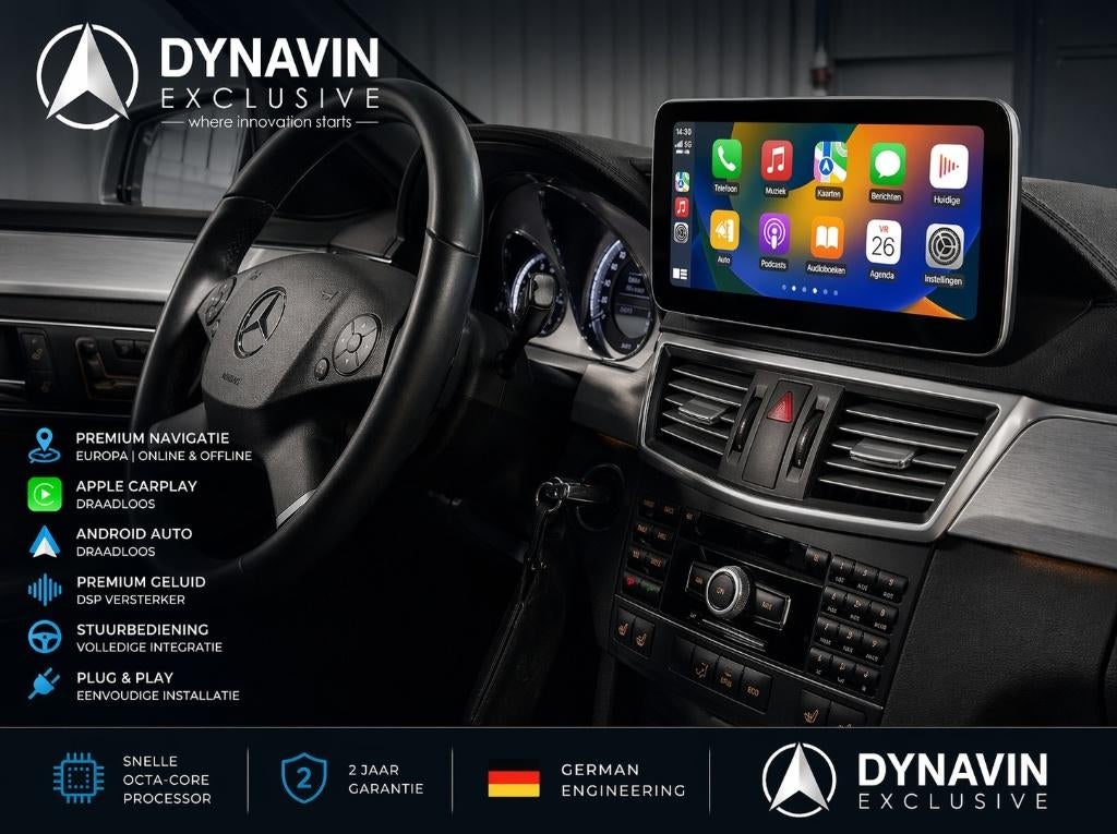radio navigatie mercedes e klasse 128 GB carplay android 15