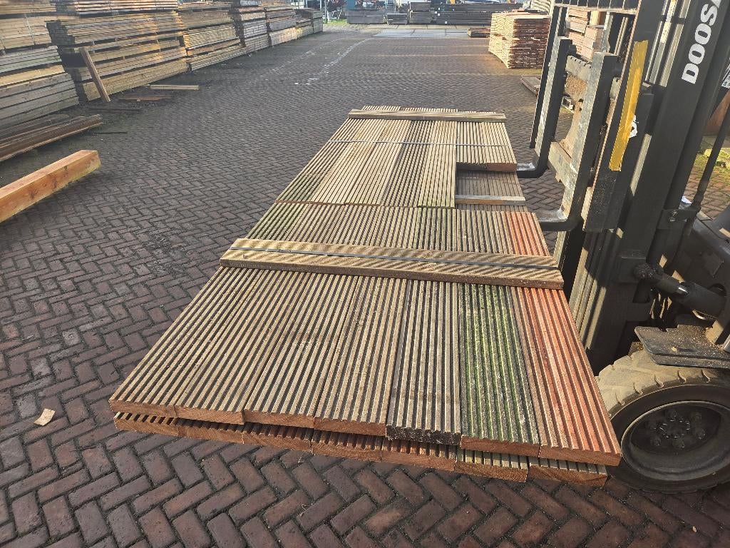 Hardhouten profielplanken 3.5x14.5 cm - nr: HP26, Tuin en Terras, Palen, Balken en Planken, Ophalen, 250 cm of meer, Planken, Hardhout