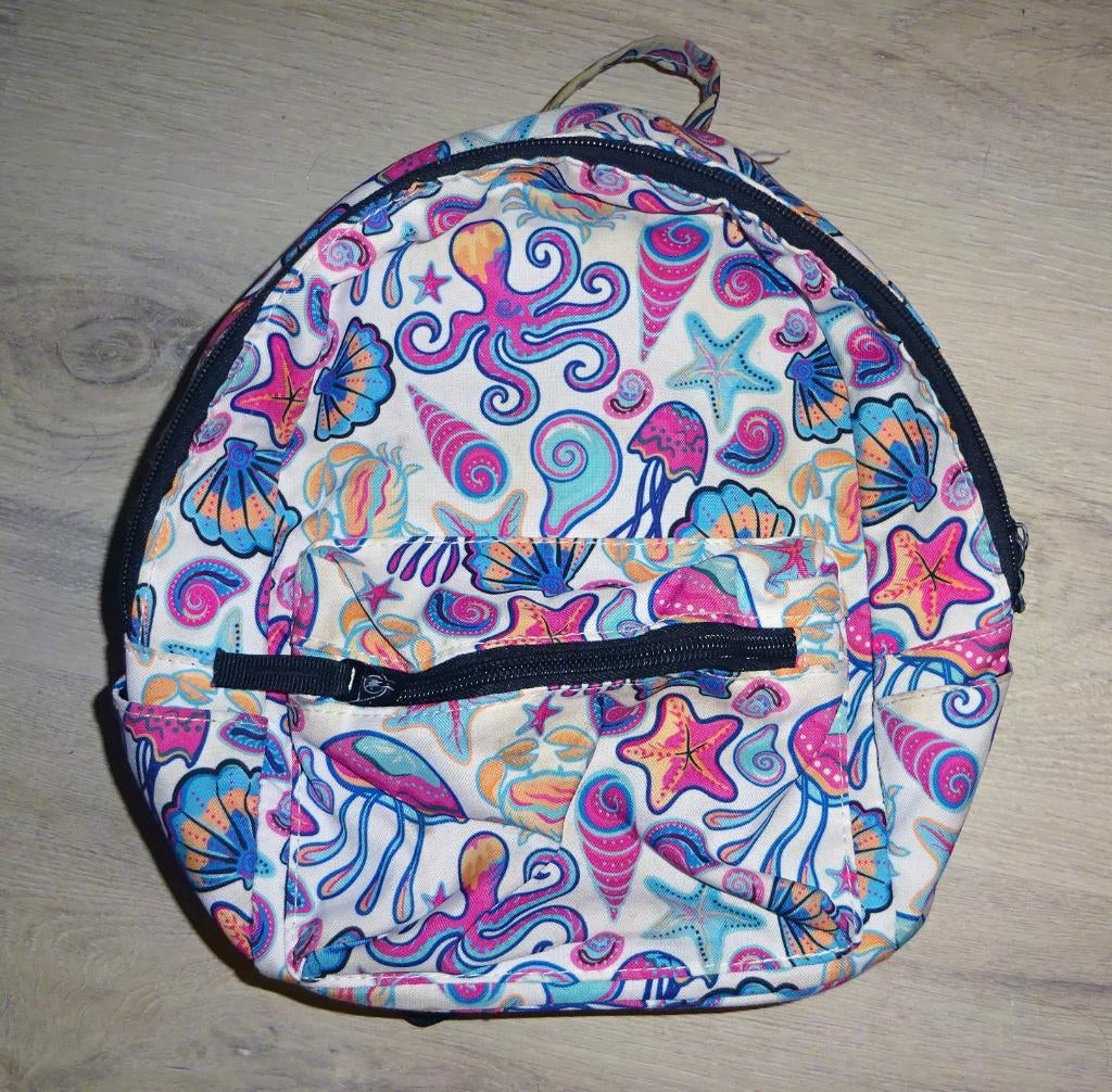 Rugzak baby / peuter - zeedieren, schelpen, zeester, octopus, Ophalen, Gebruikt, Overige merken, 30 tot 45 cm