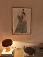 Abstracte Kunst: Green Coat La Poire met Lijst, Antiek en Kunst, Ophalen