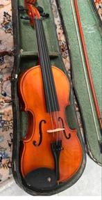 Antieke 4/4 Viool met Koffer en Strijkstok, Muziek en Instrumenten, Strijkinstrumenten | Violen en Altviolen, Gebruikt, Viool