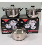 NIEUW - Mercury Haus Jumbo 6-delige pannenset MC-1855 pannen, Keramische plaat, Nieuw, Pannenset, Ophalen of Verzenden