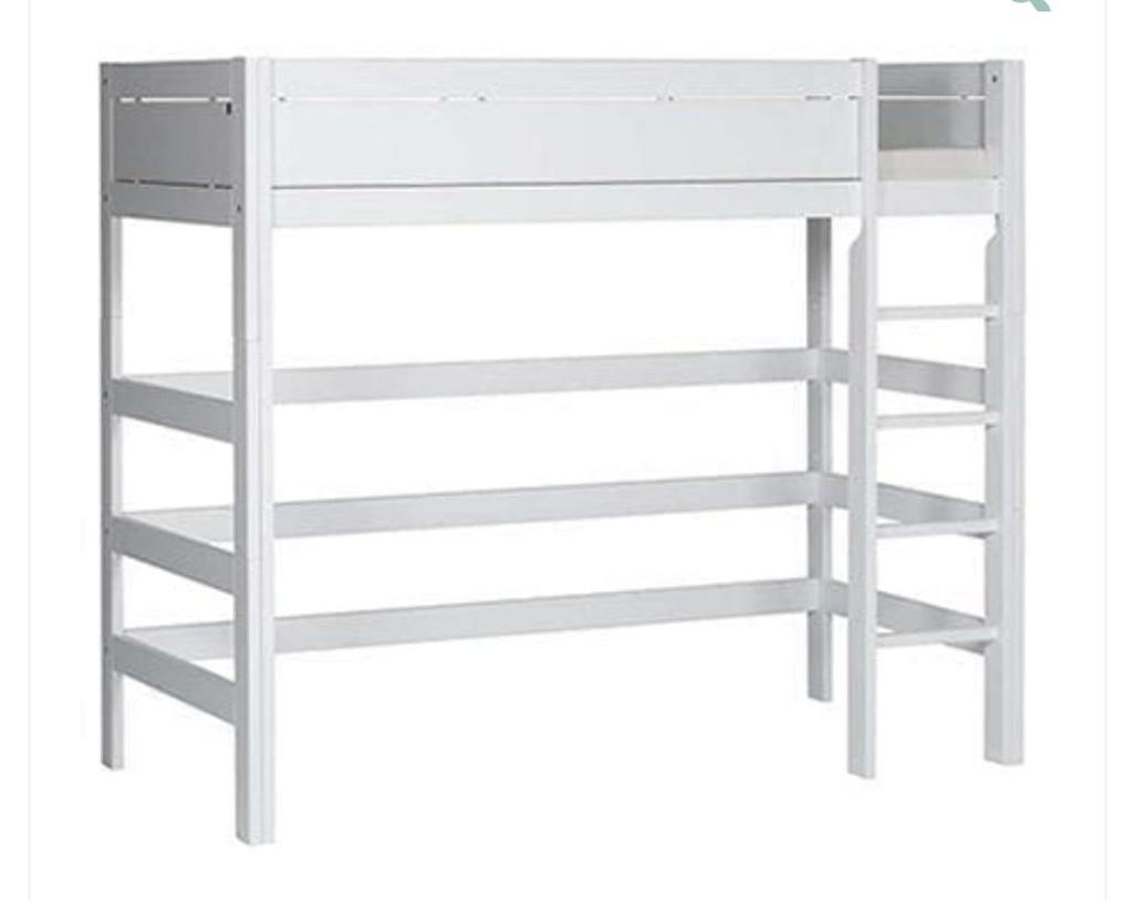 3-in-1 Bed Wit met Roze - Hoog, Middel, Laag, Kinderen en Baby's, Ophalen, 85 tot 100 cm, Gebruikt, Hoogslaper of Stapelbed