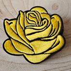 Strijk embleem Iron on Patch applicatie Gele roos
