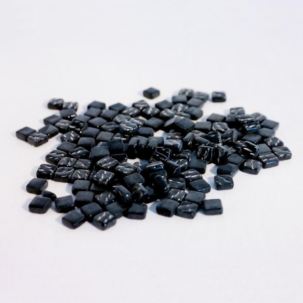 Colourful Mosaics squares zwart vierkant 7 x 7 mm à 75 gram, Zwart, ., Overige thema's, Nieuw