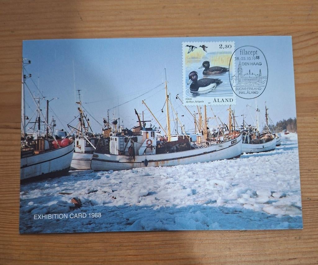 Aland Kaart met Postzegel, Ophalen of Verzenden, Finland