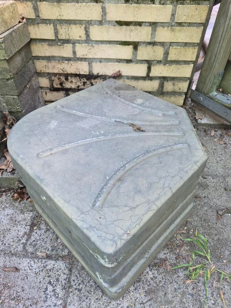 GRATIS! Parasolvoet tegels - Paradolstenen, Tuin en Terras, Ophalen, Gebruikt, Parasolvoet