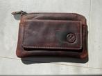 Hide stiches leren sleuteletui, Ophalen of Verzenden, Zo goed als nieuw, Bruin, Leer