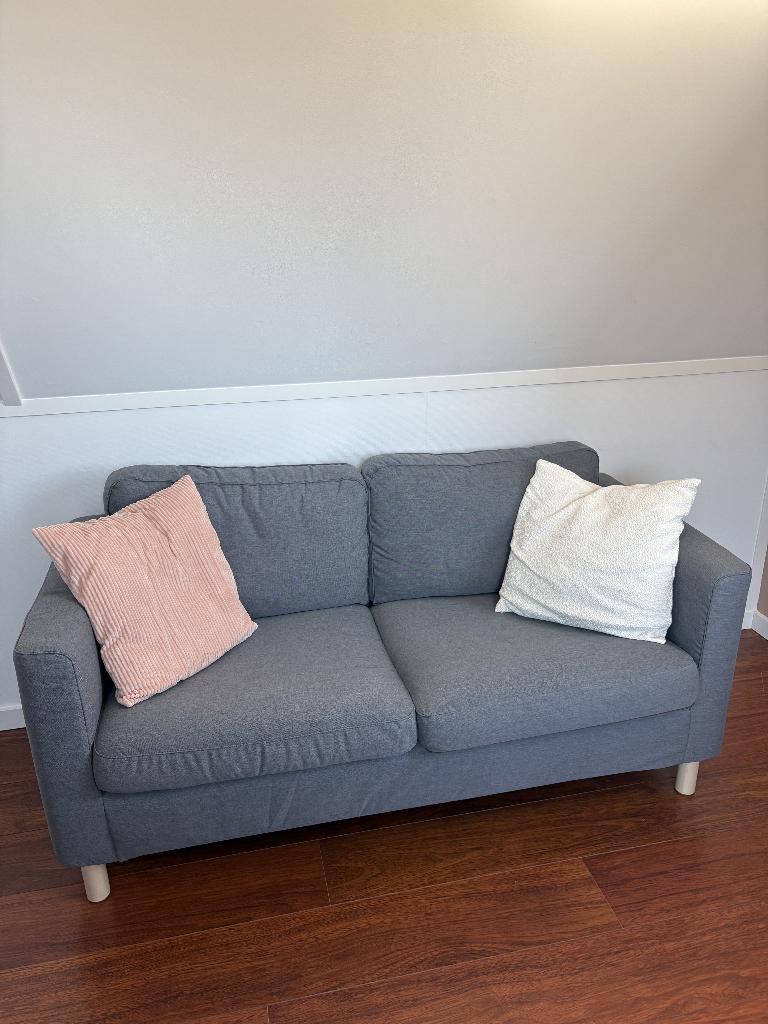 2-zits bank grijs, Ophalen, 150 tot 200 cm, Tweepersoons, 75 tot 100 cm