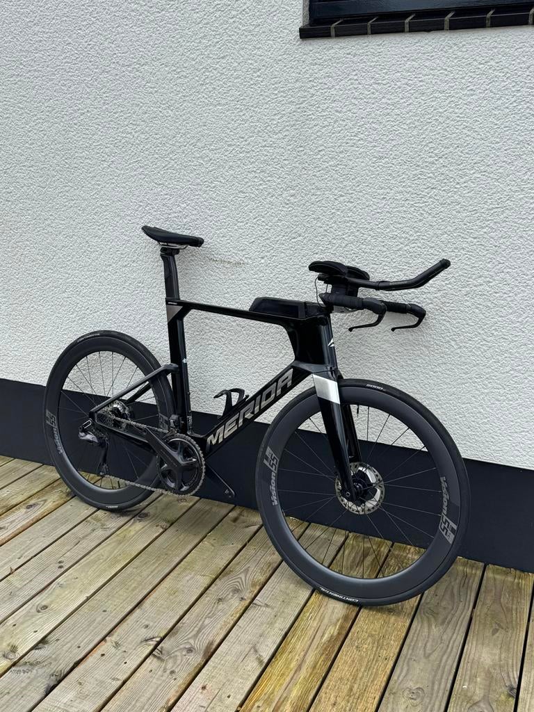 Merida Time Warp Triathlonfiets  - L, 28 inch, Carbon, Heren, Zo goed als nieuw