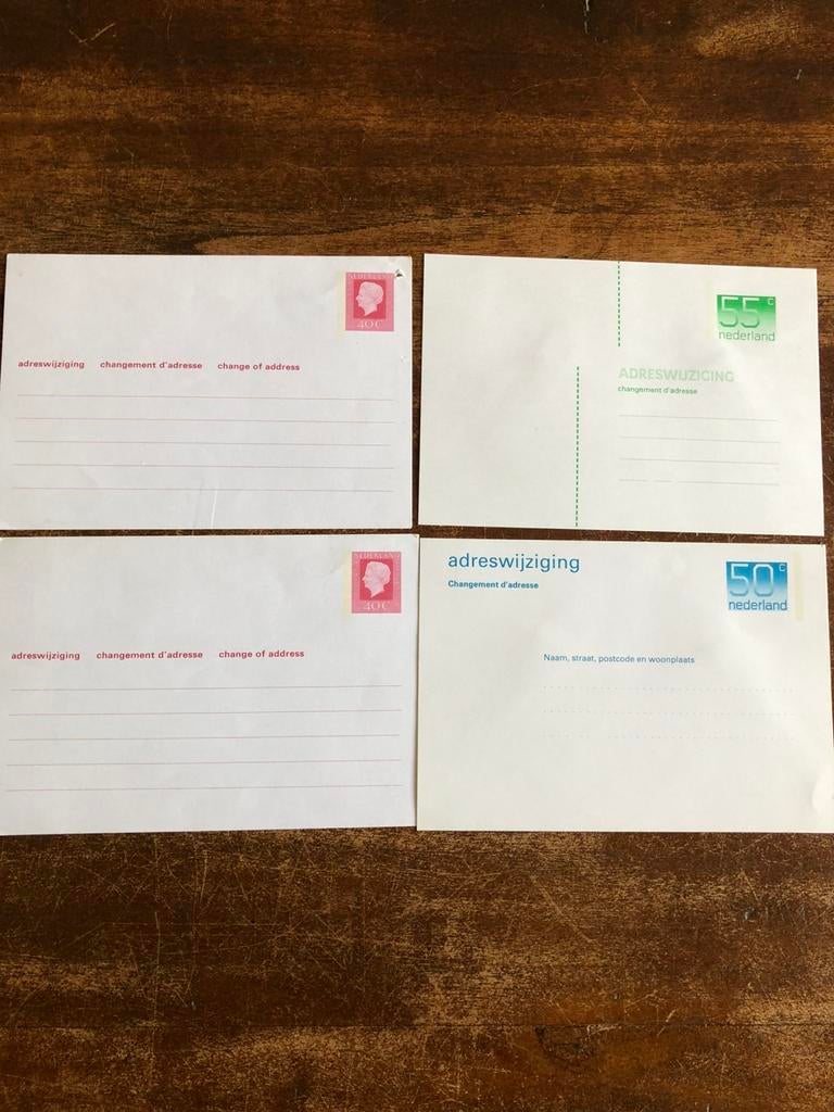 Adreswijziging kaart (4x) ongebruikt, Ophalen of Verzenden, Briefkaart