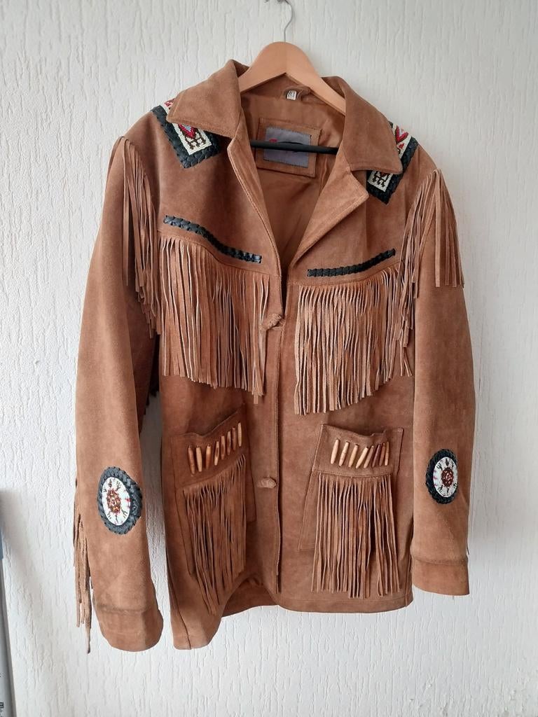 Cowboy Jack Bruin (L) - Dames/Heren Laarsjes, Kleding | Dames, Jassen | Zomer, Bruin, Maat 42/44 (L), Ophalen of Verzenden, Gedragen