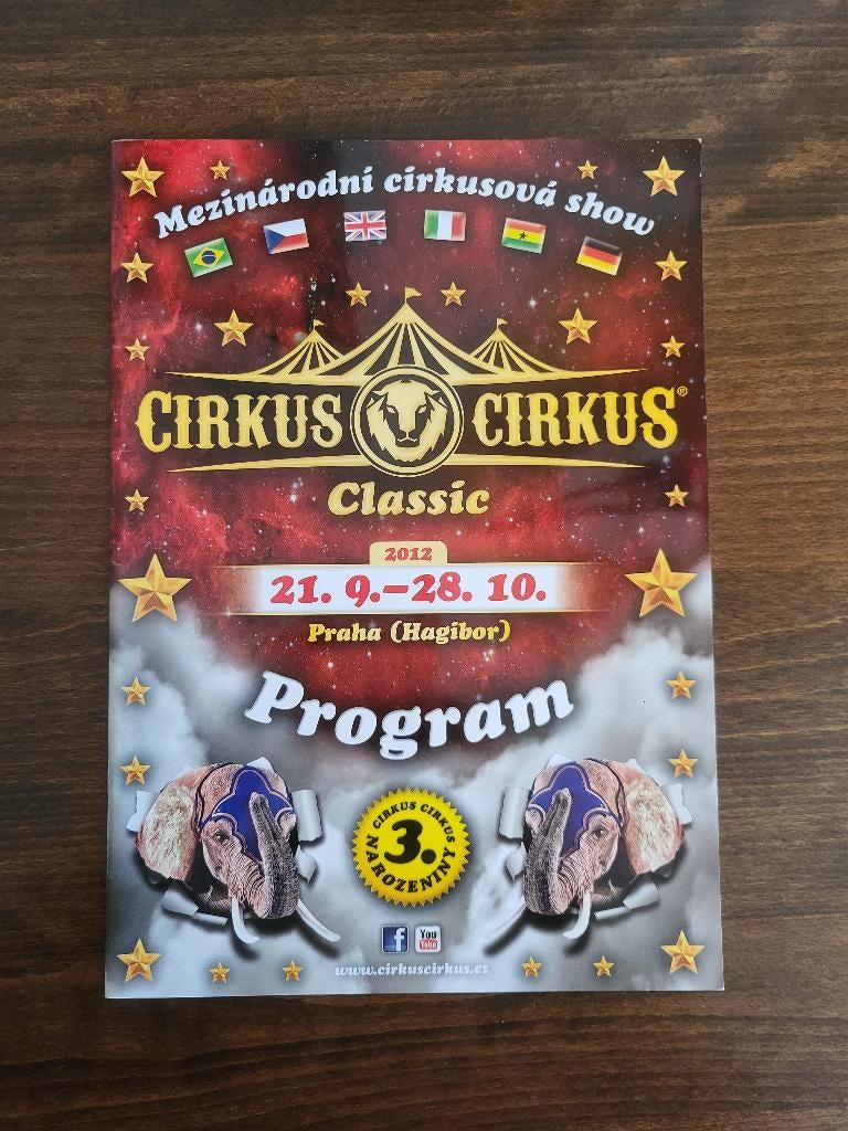 Circus/ programma van het Tsjechische Cirkus-Cirkus Classic., Verzamelen, Overige Verzamelen, Ophalen of Verzenden, Zo goed als nieuw