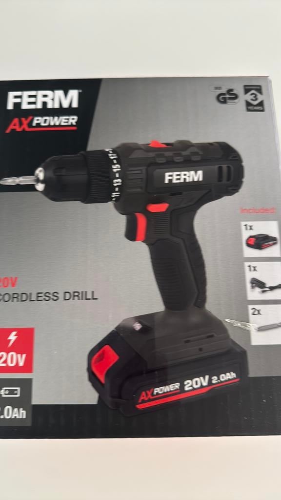 Ferm accu boormachine nieuw., Ophalen of Verzenden, Nieuw, Boormachine