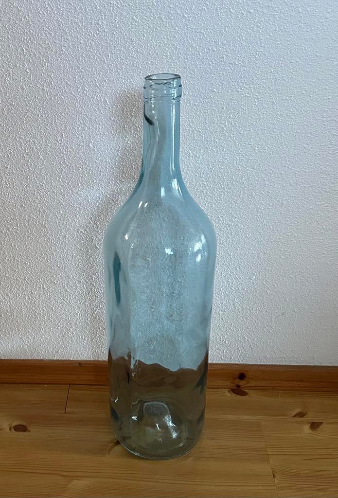Fles vaas blauw, Ophalen, Overige kleuren, 50 tot 75 cm, Aardewerk of Porselein
