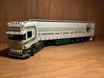 Tekno scania r500 patrick vd hoeven met oplegger 007, Hobby en Vrije tijd, Modelauto's | 1:50, Ophalen of Verzenden, Zo goed als nieuw