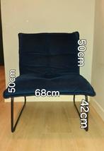 Stoel fluweel, Ophalen, Blauw, Zo goed als nieuw, Stof