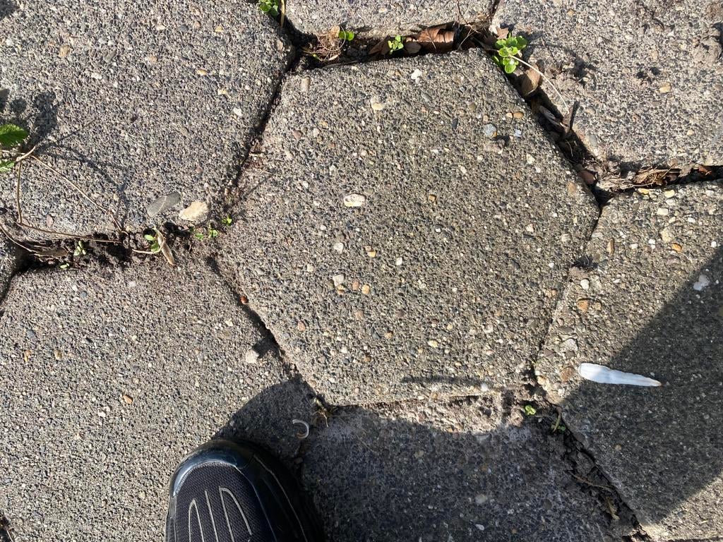 Terras stenen gratis, Ophalen, Gebruikt
