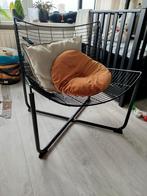 metalen zwarte stoel, Huis en Inrichting, Ophalen, Zwart, Zo goed als nieuw, Metaal