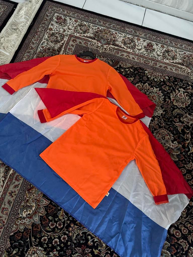 Koningsdag tshirt / oranje shirt maat 134-148, Kinderen en Baby's, Kinderkleding | Maat 134, Ophalen of Verzenden, Gebruikt, Jongen of Meisje