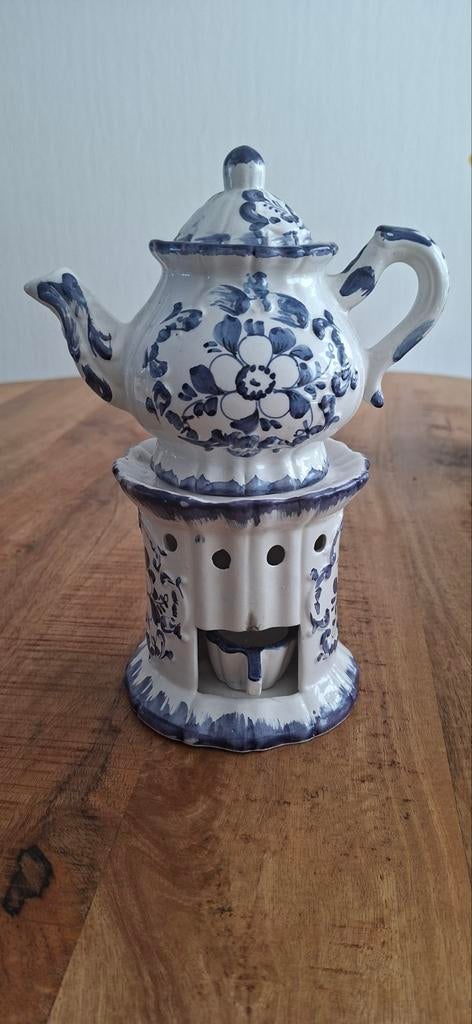 Delfts Blauw theepot met theelichtje, Ophalen of Verzenden