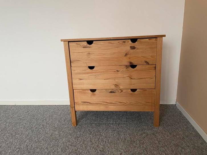 Ladekast, comodekast, echt hout, Huis en Inrichting, Kasten | Ladekasten, Gebruikt, Minder dan 100 cm, 25 tot 50 cm, Ophalen