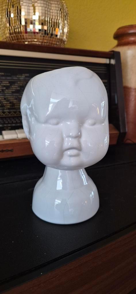 Jaren '70 Bloempot Hoofdje - Vintage Aardewerk, Tuin en Terras, Bloempotten, Gebruikt, Aardewerk, Binnen, Minder dan 40 cm, Minder dan 25 cm