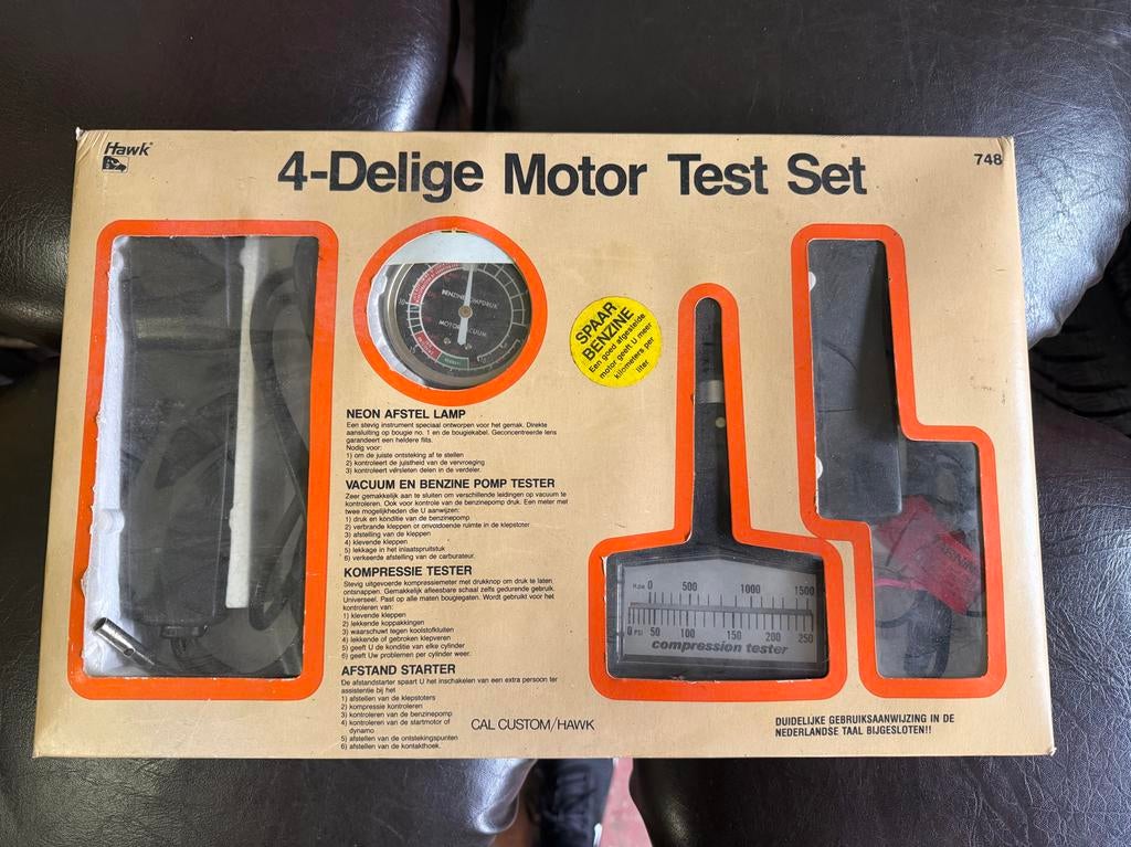 NIEUW Vintage Hawk 4 Delige Motor Test Set, I, Nieuw, Ophalen of Verzenden, I