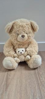 Grote knuffelbeer met klein beertje, Kinderen en Baby's, Speelgoed | Knuffels en Pluche, Ophalen of Verzenden, Gebruikt, Beer
