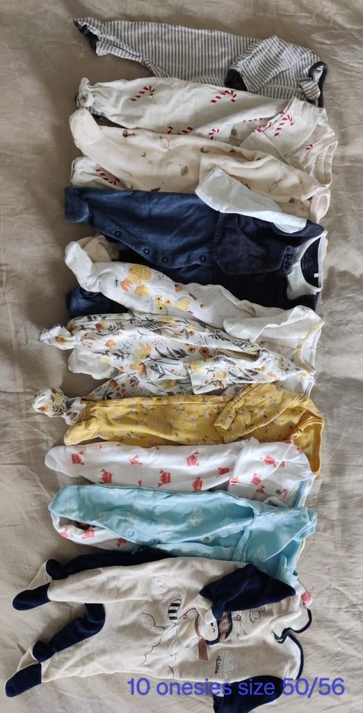 Babykleding pakket: 10 rompertjes en 3 slaapzakjes, Kinderen en Baby's, Babykleding | Maat 56, Jongetje of Meisje, Ophalen of Verzenden