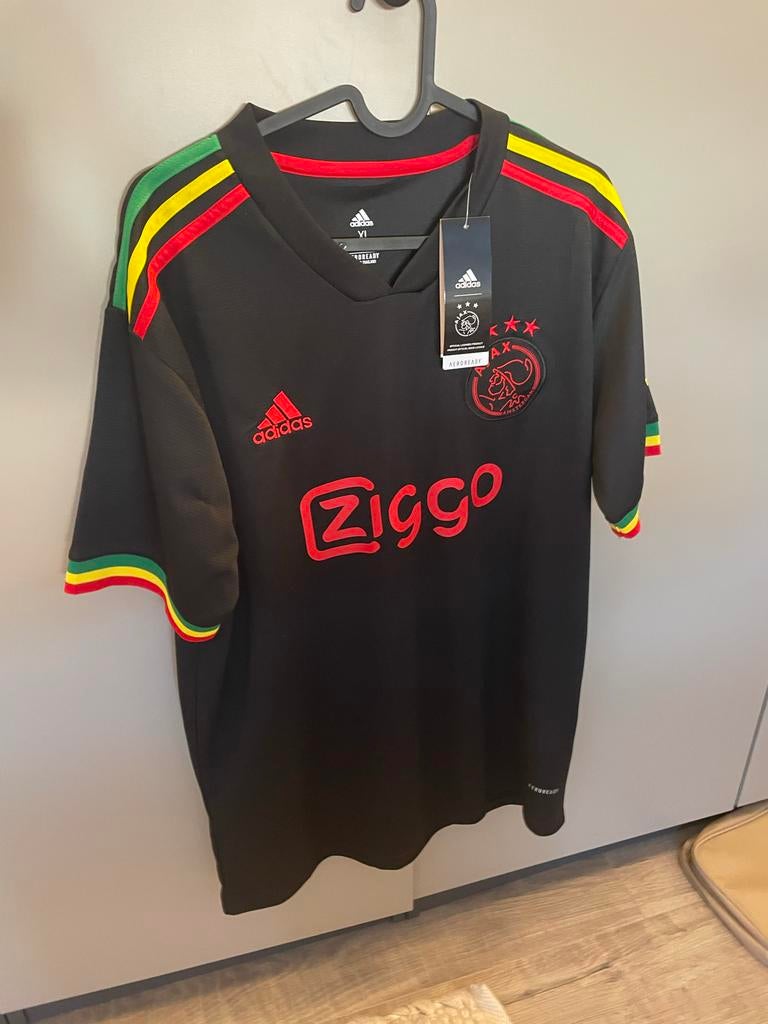 Ajax Adidas shirt (Bob Marley) 2021/2022 Maat XL, Zwart, Ophalen of Verzenden, Voetbal, Maat 56/58 (XL)