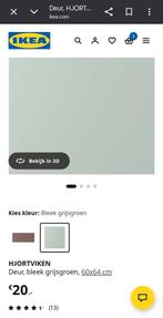 6x IKEA HJORTVIKEN Deur Bleek Grijsgroen Z.G.A.N., Doe-het-zelf en Verbouw, Deuren en Horren, Minder dan 80 cm, Binnendeur, Minder dan 200 cm