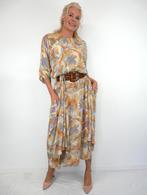 *Abfab Vintage Jurk met Print L*, Kleding | Dames, Beige, Maat 42/44 (L), Ophalen of Verzenden, Zo goed als nieuw