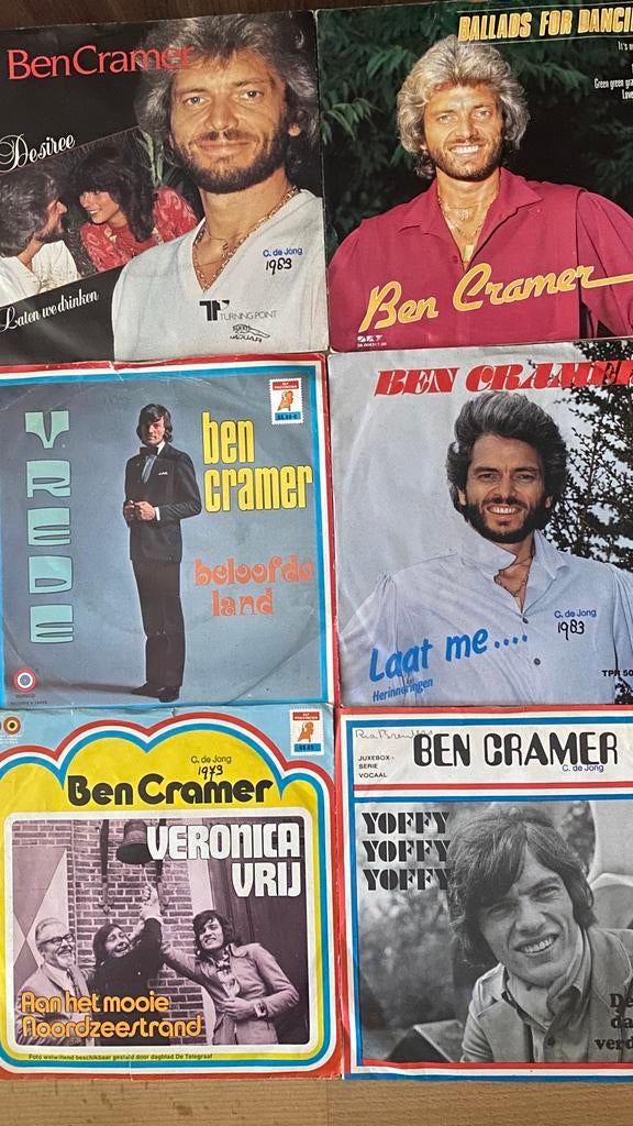 BEN CRAMER   6 x., Ophalen of Verzenden, Gebruikt, 7 inch, Levenslied of Smartlap