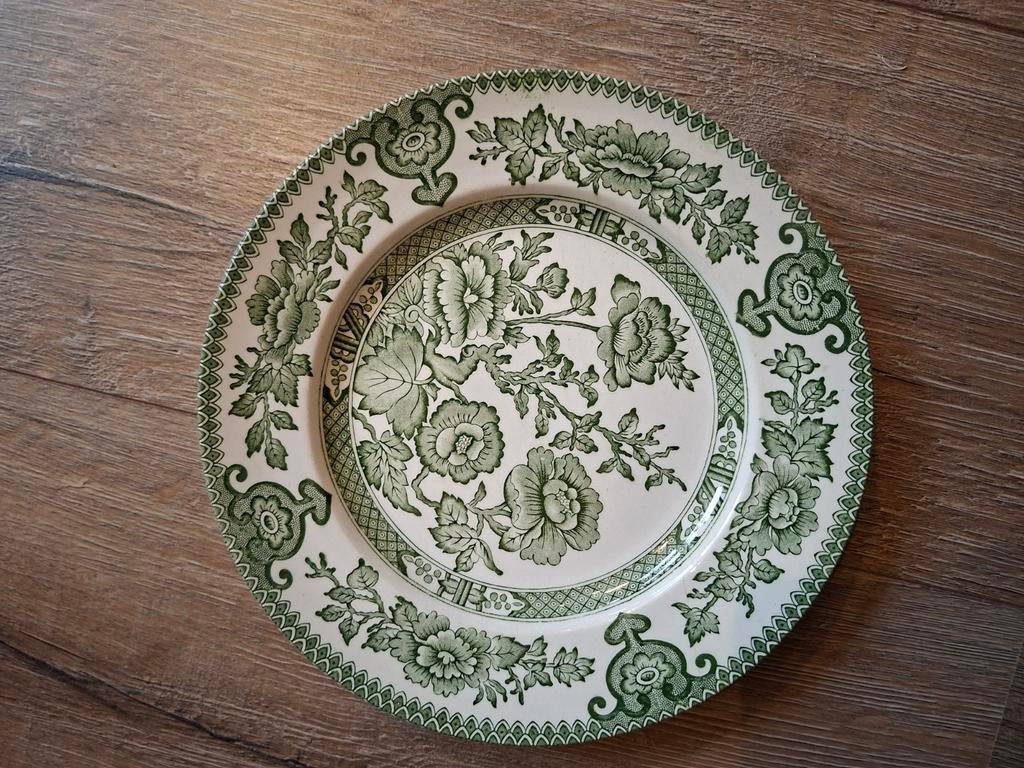 Bord met groen bloemenpatroon, Indian Tree, Antiek en Kunst, Ophalen of Verzenden
