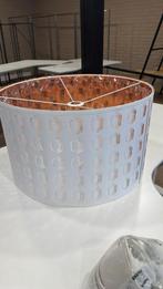 Lampenkap.mooi wit en rosé van binnen .maat 35 hoog en doors, Ophalen, 59 breed en hoogte 35, Wit, Rond