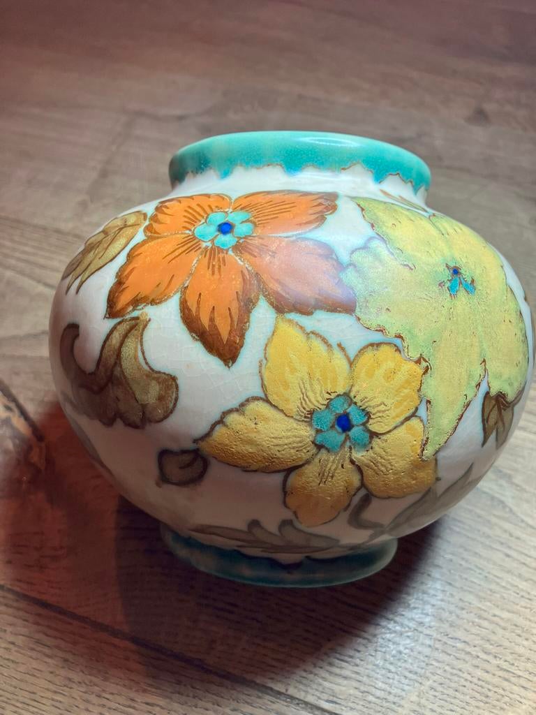 Vaas plateelbakkerij Zuid Holland Gouda, Antiek en Kunst, Antiek | Vazen, Ophalen of Verzenden