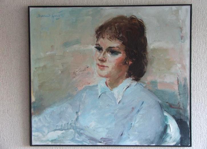 Bernard Lutz schilderij “Barbara”, Antiek en Kunst, Kunst | Schilderijen | Klassiek, Ophalen