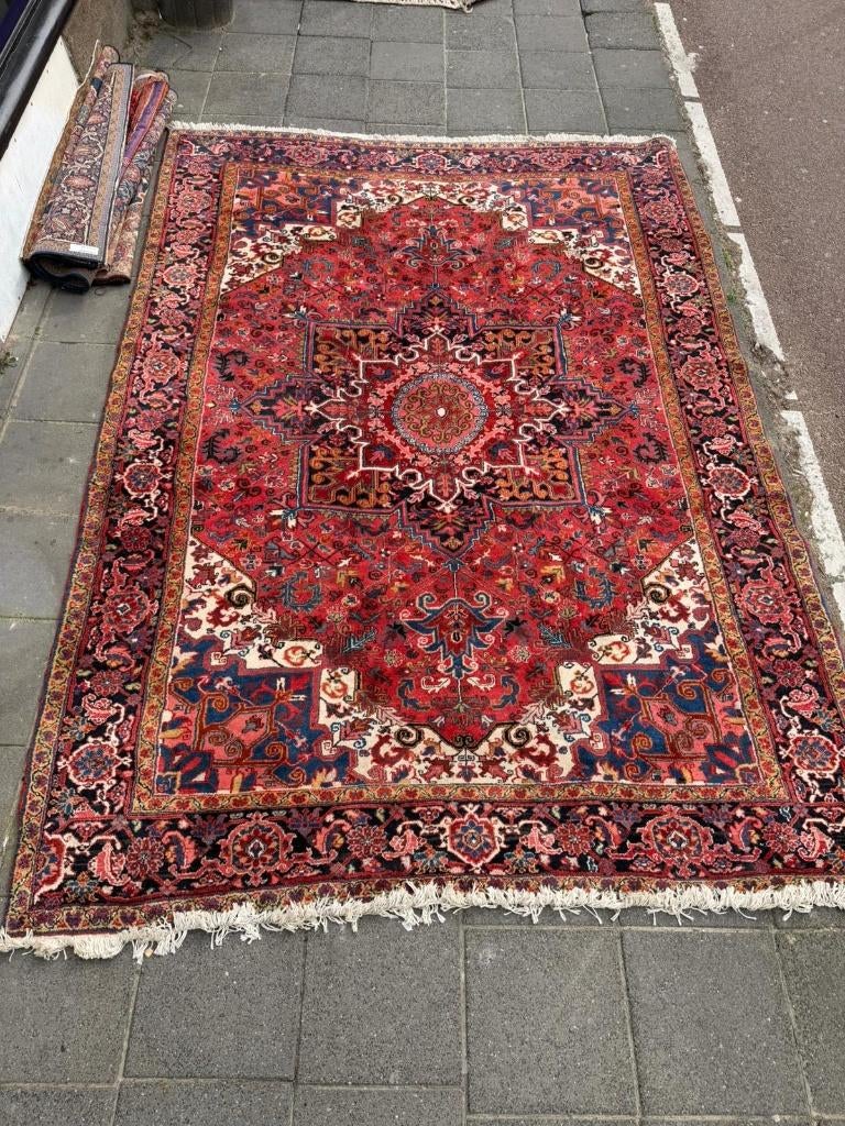 Perzisch Tapijt Heriz ( Persian Carpet / Rug ) 340 x 241 cm, Overige kleuren, Wol, 200 cm of meer, Ophalen of Verzenden