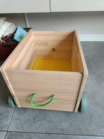 Houten speelgoedkist op wielen, Ophalen, Gebruikt, Jongen of Meisje