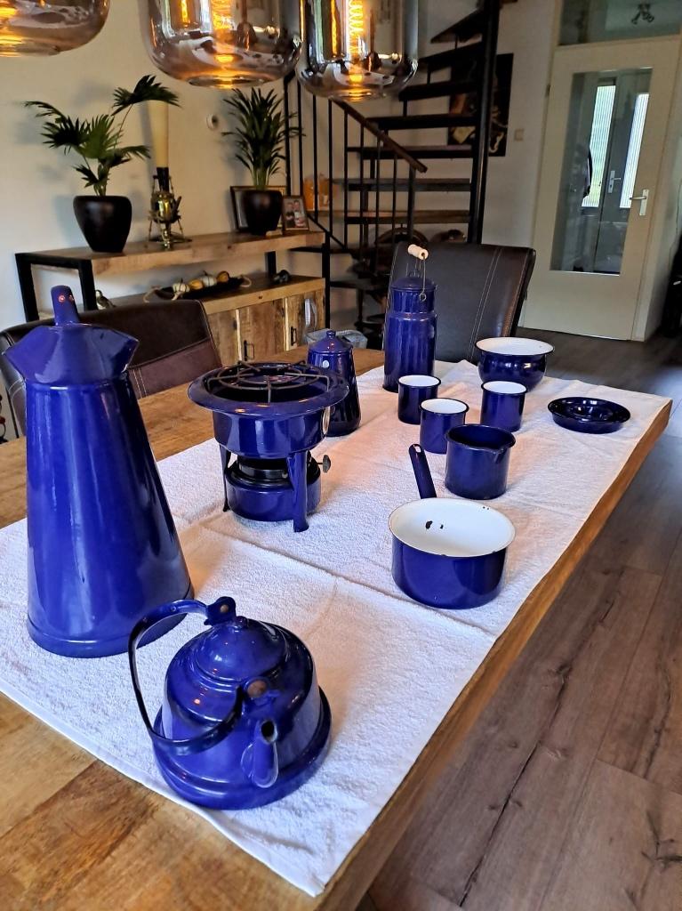 Blauw emaille, Antiek en Kunst, Ophalen